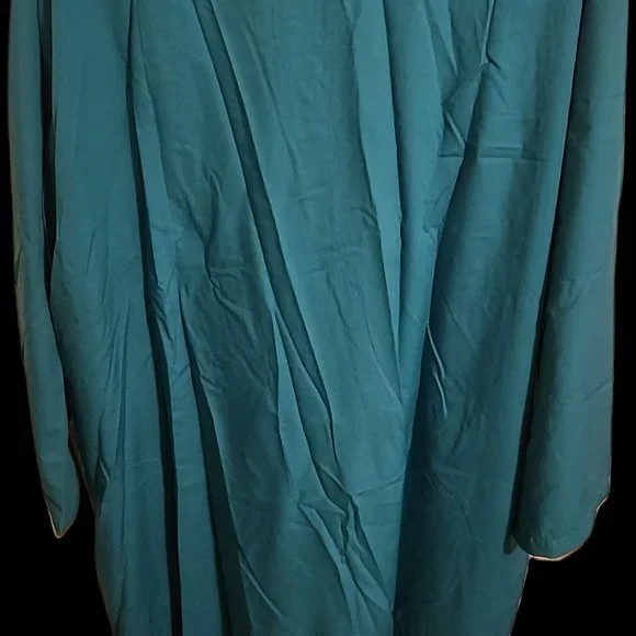 KHAADI Classic Kameez Dyed Embroidered Polyester Viscose Kurta Elegant Blue 14 - Picture 2 of 5